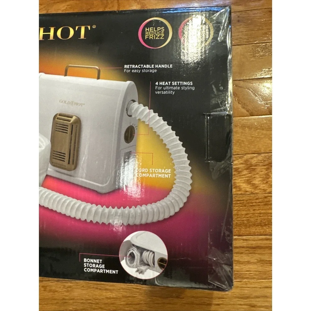 Gold N Hot Professional Ionic Soft Bonnet Hair Dryer GH3985 Textured Hair NEW
